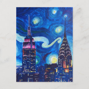 Starry Night New York Vykort