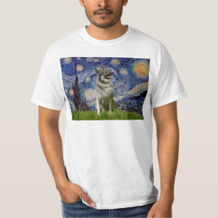 Starry Night - norska Elkhound Tee Shirt