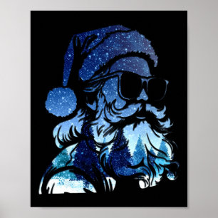 Starry Night North Pole Scenery God jul Sa Poster