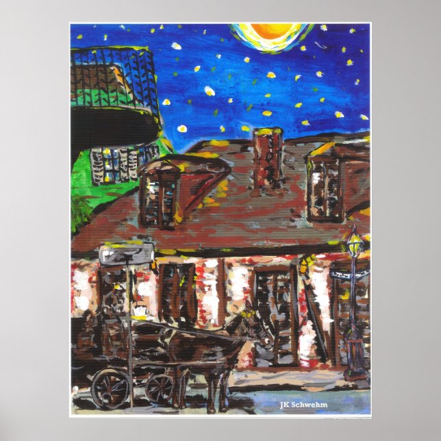 Starry Night Old Black Smith Shop Poster (Framsidan)
