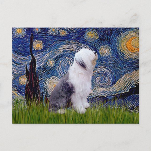 Starry Night - Old English 1 Vykort (Framsida)