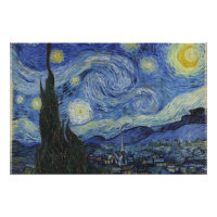 Starry Night, oljemålning, Vincent Van Gogh