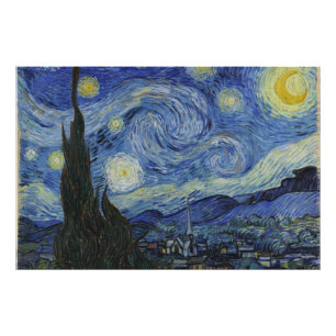 Starry Night, oljemålning, Vincent Van Gogh Fototryck
