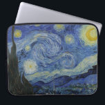 Starry Night, oljemålning, Vincent Van Gogh Laptop Fodral<br><div class="desc">Vincent Van Gogh, 18.89.1989 post impressionist, modern oljemålning på landskapslandskapet i natt i canvas av ett snabbt stjärnfärdigt blå himmel med en ljus gult crescerande måne, och planeten Venus syns också. En överdriven cypress träd kan ses i förgrunden. Denna målning skildrar bilden från konstnärsrummet vid asyl på Saint-Paul-de-Mausole i Saint-Rémy-de-Provence...</div>