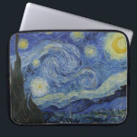 Starry Night, oljemålning, Vincent Van Gogh Laptop Fodral<br><div class="desc">Vincent Van Gogh, 18.89.1989 post impressionist, modern oljemålning på landskapslandskapet i natt i canvas av ett snabbt stjärnfärdigt blå himmel med en ljus gult crescerande måne, och planeten Venus syns också. En överdriven cypress träd kan ses i förgrunden. Denna målning skildrar bilden från konstnärsrummet vid asyl på Saint-Paul-de-Mausole i Saint-Rémy-de-Provence...</div>