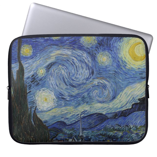 Starry Night, oljemålning, Vincent Van Gogh Laptop Fodral (Framsidan)