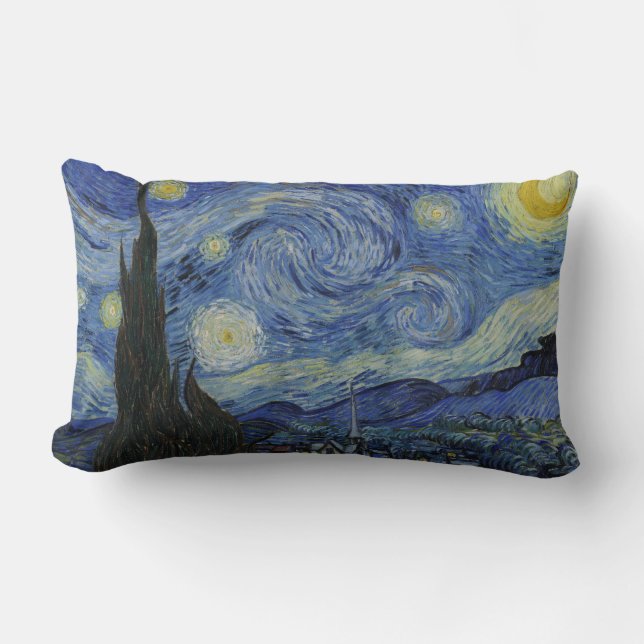 Starry Night, oljemålning, Vincent Van Gogh Lumbarkudde (Framsida)