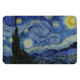 Starry Night, oljemålning, Vincent Van Gogh Magnet