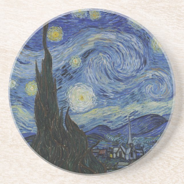 Starry Night, oljemålning, Vincent Van Gogh Underlägg (Framsidan)