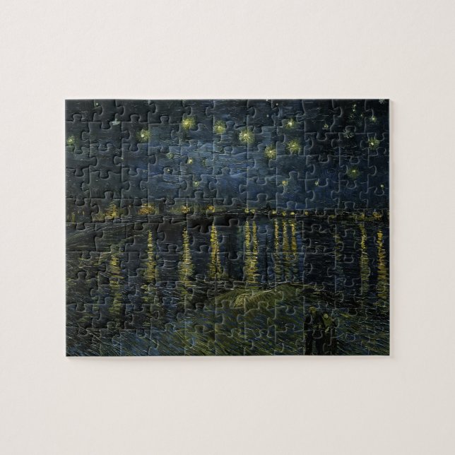 Starry Night on Rhone av Van Gogh Pussel (Horisontell)