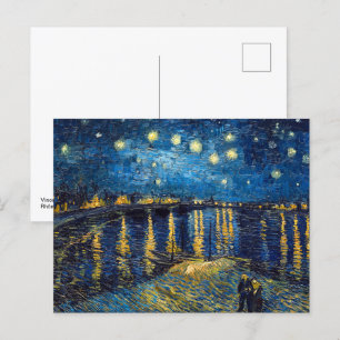 Starry Night on Rhone   Van Gogh   Vykort