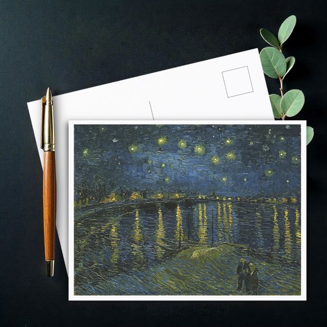 Starry Night on Rhone, Vincent van Gogh Art Vykort (Skapare uppladdad)
