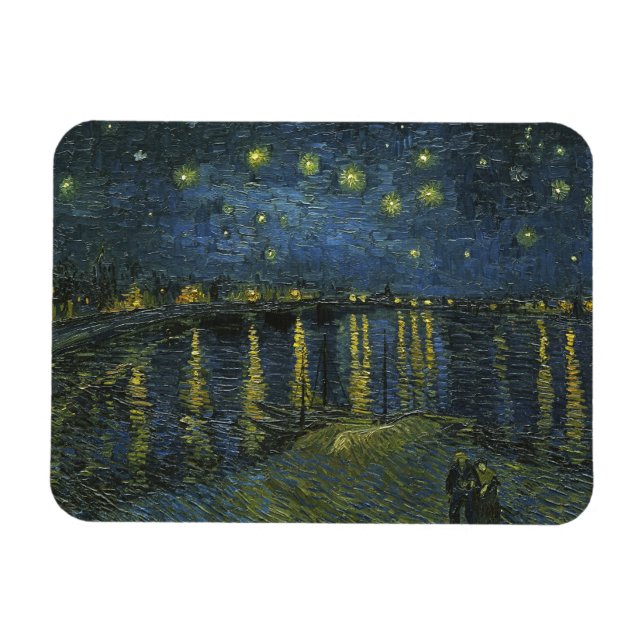 Starry Night on Rhone, Vincent van Gogh Magnet (Horisontell)