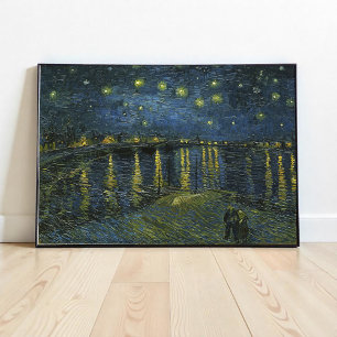 Starry Night on Rhone, Vincent van Gogh Poster
