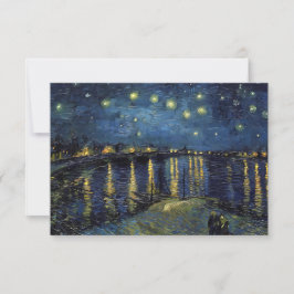 Starry Night on the Rhone Art Invitation – Van Gog Inbjudningar