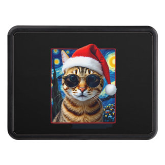 Starry Night Orange Tabby Cat Christmas Dragkroksskydd