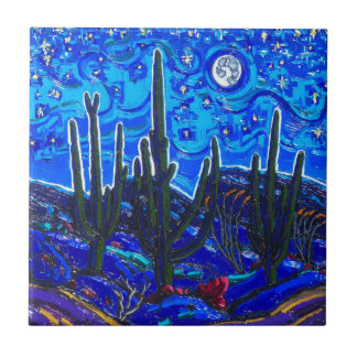 "Starry Night Over Arizona"-konstplattan Kakelplatta