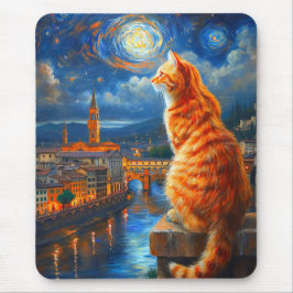 Starry Night Over Florence | Ginger Cat Art Musmatta