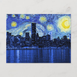 Starry Night over New York City Vykort