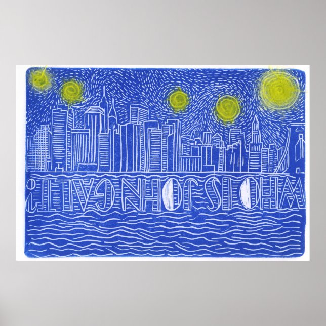 Starry Night over New York.. Vem är John Galt? Poster (Framsidan)