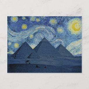 Starry Night over Pyramids Vykort