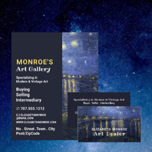 Starry Night over Rhone, Art Dealer Visitkort