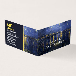 Starry night over Rhone, Art Teacher, Detailed Visitkort