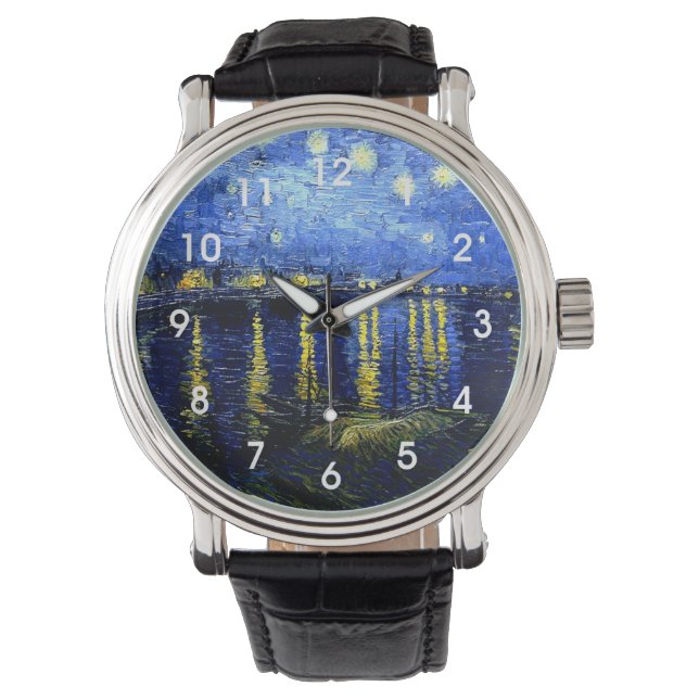 Starry Night över Rhone av van Gogh Armbandsur (Framsida)