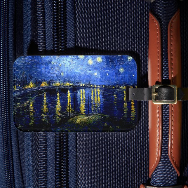 Starry Night över Rhone av van Gogh Bagagebricka (Framsida Insitu 4)