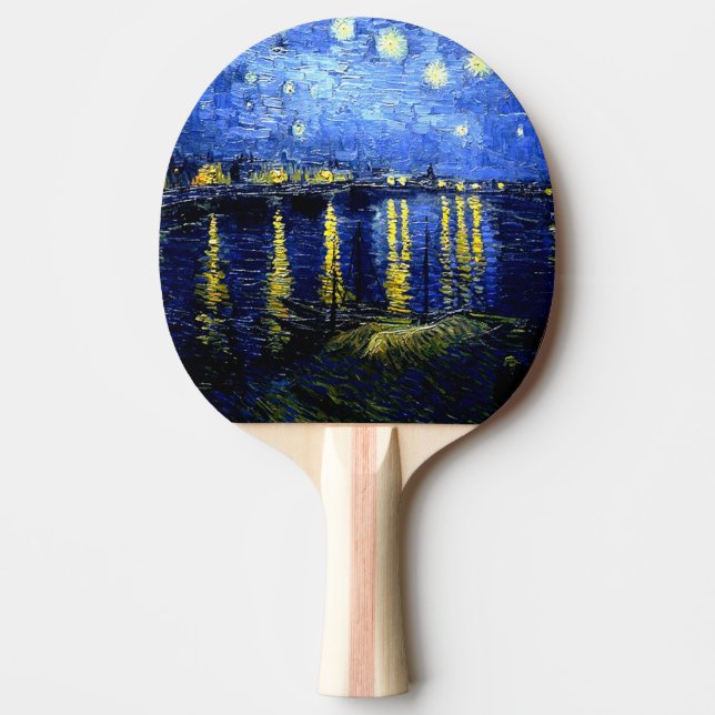 Starry Night över Rhone av van Gogh Pingisracket (Framsidan)