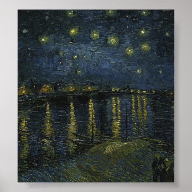 Starry Night over Rhone av Van Gogh Poster (Framsidan)