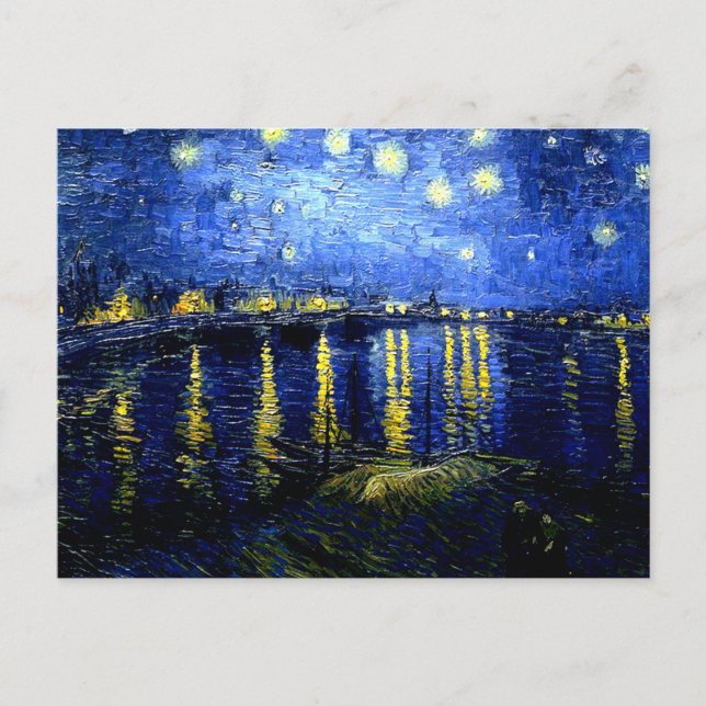 Starry Night över Rhone av Van Gogh Vykort (Framsida)