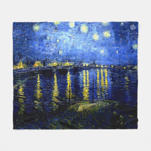 Starry Night över Rhone av Vincent van Gogh Fleecefilt