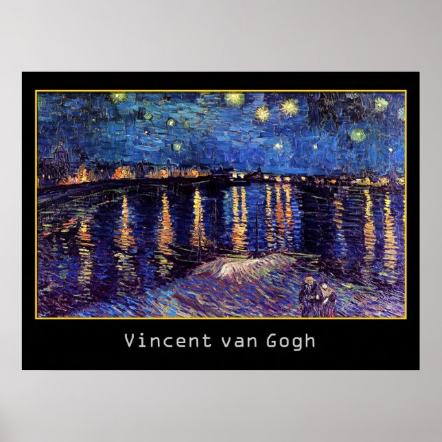 Starry night over Rhone by Van Gogh Poster (Framsidan)