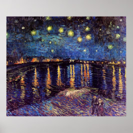 Starry night over Rhone by Van Gogh Poster