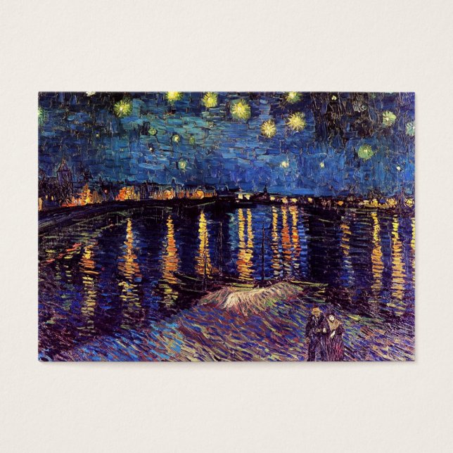 Starry night over Rhone by Van Gogh Visitkort (Framsidan)