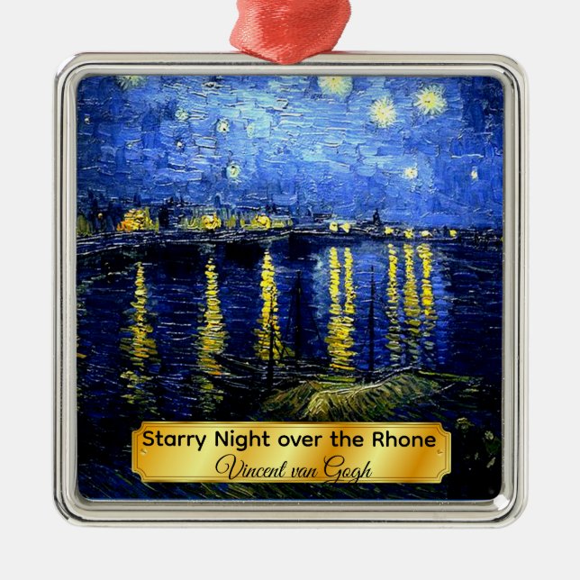 Starry Night over Rhone Julgransprydnad Metall (Framsidan)