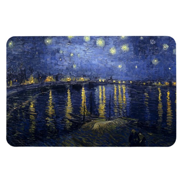 Starry Night over Rhone Magnet (Horisontell)