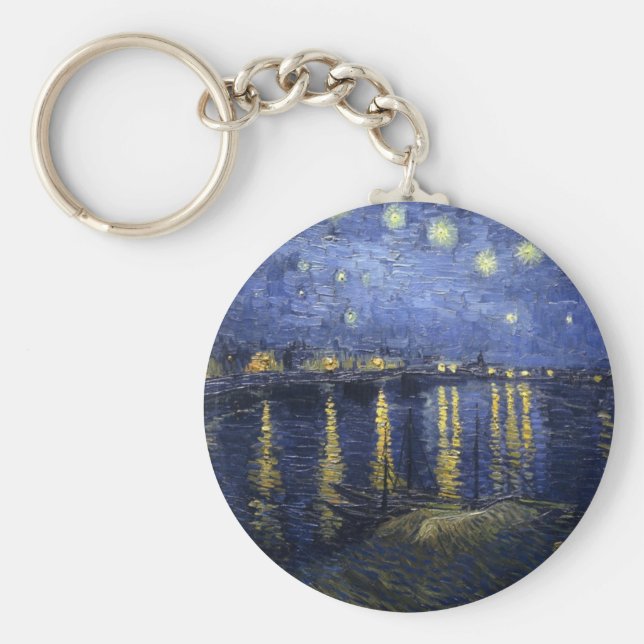 Starry Night over Rhone Nyckelring (Framsidan)