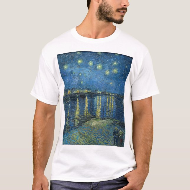 Starry Night over Rhone T Shirt (Framsida)