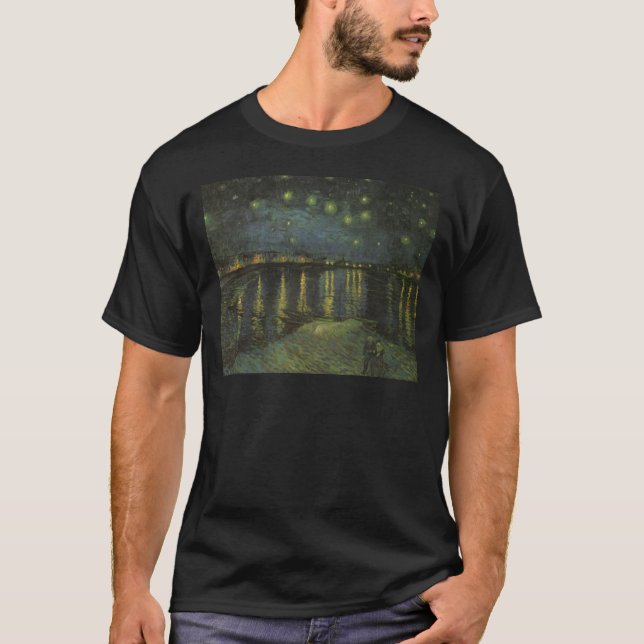 Starry Night over Rhone Tee Shirt (Framsida)