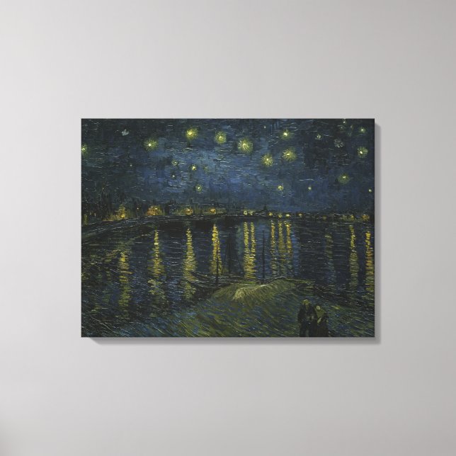 Starry Night over Rhone - Van Gogh Canvastryck (Framsida)