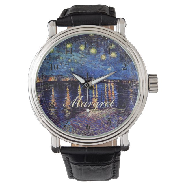 Starry Night över Rhone, Vincent van Gogh. Armbandsur (Framsida)