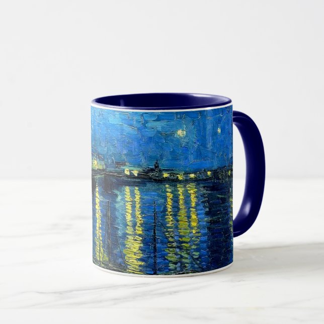 Starry Night over Rhone - Vincent Van Gogh Art Mugg (Framsida höger)