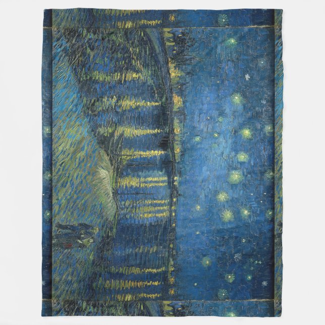 Starry Night over Rhone Vincent van Gogh Fleecefilt (Framsidan)