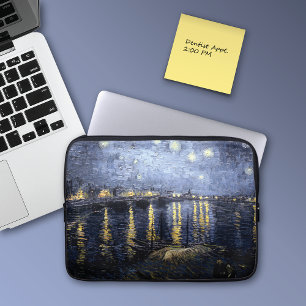 Starry Night over Rhone Vincent van Gogh Laptop Sleeve
