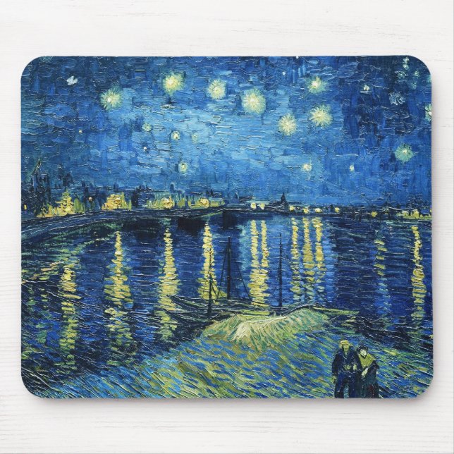 Starry Night över Rhone Vincent van Gogh Musmatta (Framsidan)