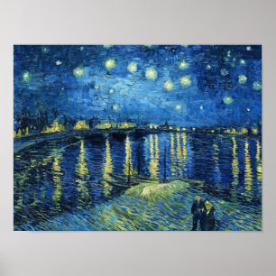 Starry Night över Rhone Vincent van Gogh Poster