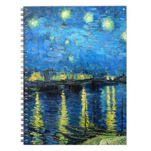 Starry Night Over the Rhone (1888) Van Gogh spiral Anteckningsbok