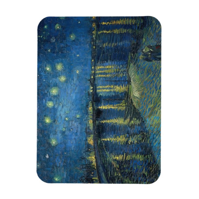Starry Night Over the Rhone (1888) Vincent van Gog Magnet (Vertikal)